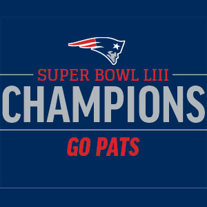 NFL Super Bowl LIII Champions Go Pats Wii (Includes 1 Controller) Skin